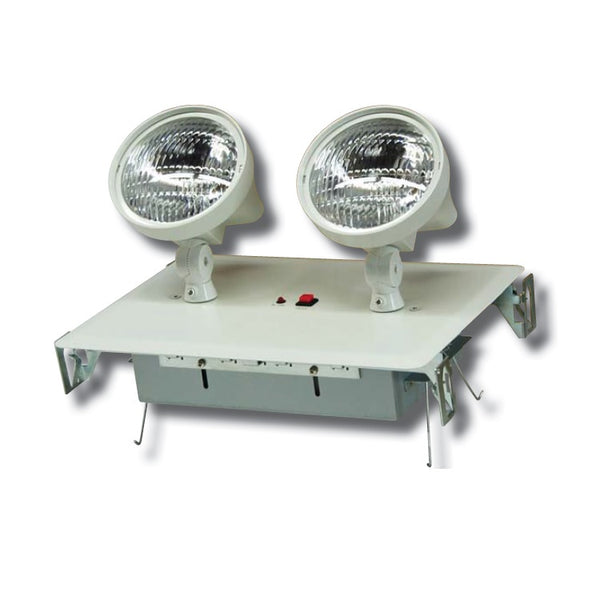Incandescent Recessed Steel Emergency Lighting Unit - White