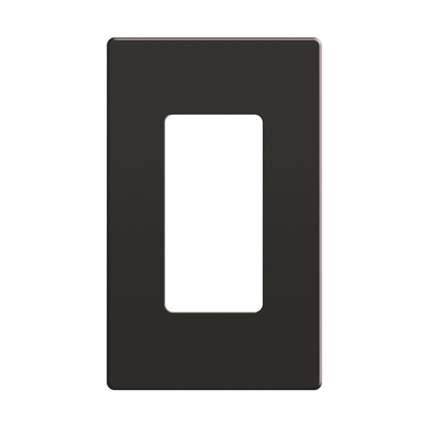 Elite Series 1-gang screwless decorator wall plate with snap-on design, modern white finish, fits standard Decora switches and outlets