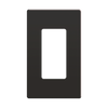 Elite Series 1-gang screwless decorator wall plate with snap-on design, modern white finish, fits standard Decora switches and outlets