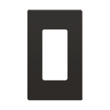 Elite Series 1-gang screwless decorator wall plate with snap-on design, modern white finish, fits standard Decora switches and outlets