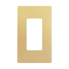 Elite Series 1-gang screwless decorator wall plate with snap-on design, modern white finish, fits standard Decora switches and outlets