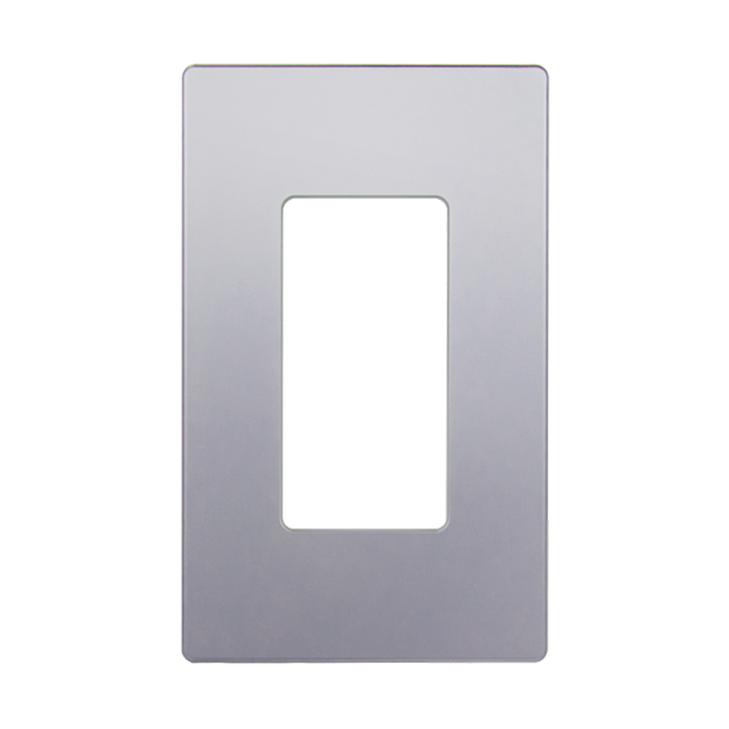 Elite Series 1-gang screwless decorator wall plate with snap-on design, modern white finish, fits standard Decora switches and outlets
