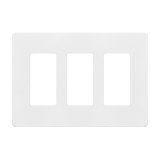 Enerlites SI8833 Screwless Decorator/GFCI Three-Gang Wall Plate – Front View