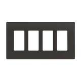 4-Gang Decorator Wall Plate | Standard Size | Snap In Screwless | Elite Series | Enerlites SI8834