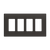 Elite Series 4-Gang Screwless Decorator Wall Plate