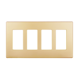 Enerlites SI8834 Screwless 4-Gang Wall Plate – Front View