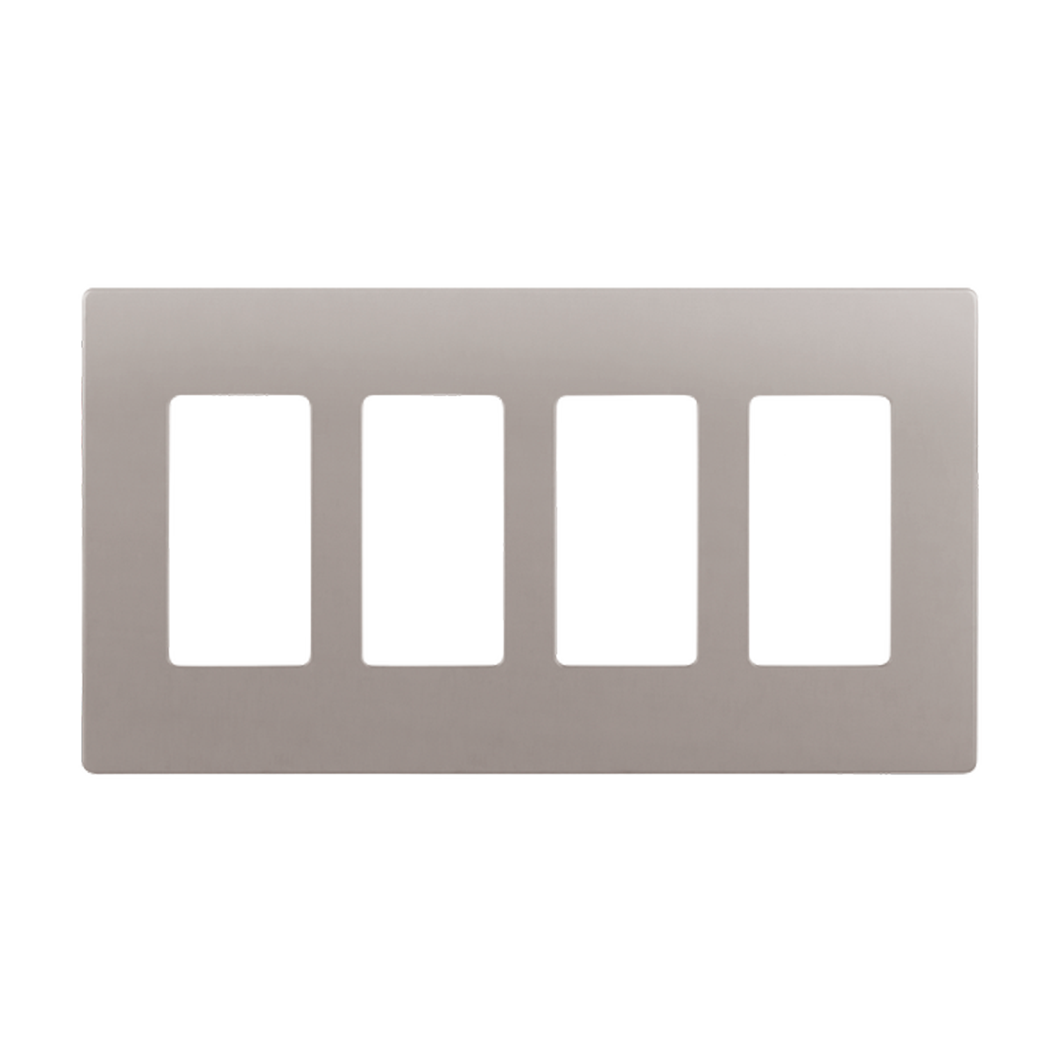 Enerlites SI8834 Screwless 4-Gang Wall Plate – Front View