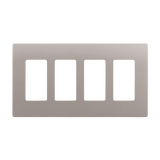 Enerlites SI8834 Screwless 4-Gang Wall Plate – Front View