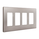 Enerlites SI8834 Screwless 4-Gang Wall Plate – Front View