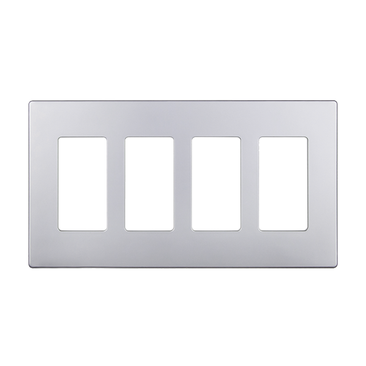 Enerlites SI8834 Screwless 4-Gang Wall Plate – Front View