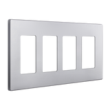 Enerlites SI8834 Screwless 4-Gang Wall Plate – Front View