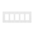 5-Gang Snap In Screwless Decorator Wall Plate | White