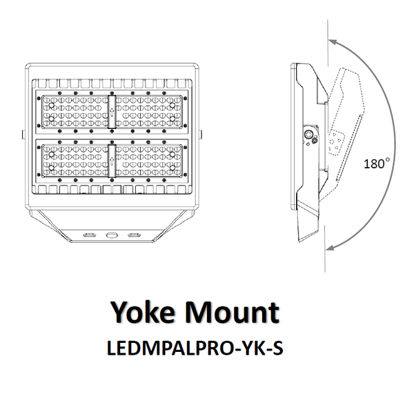 Yoke Mounting Bracket (LED-MPAL-PRO), 80-140W