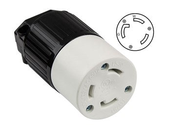 ENERLITES 66452 industrial grade 30A NEMA L5-30C locking cord connector