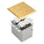 2-Gang Floor Box with Flip Lid Cover and Dual 20 Amp Duplex Tamper & Weather Resistant Receptacle
