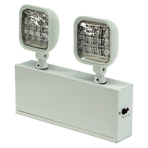 Emergency Lights: White Case/Housing LED Emergency Light Fixture