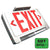 hermoplastic Light Bar Combo Exit Sign with Red Letters - Self-Diagnostics Test