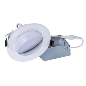 4" Gimbal CCT Selectable LED Slim Fit Recessed Downlight, 11W
