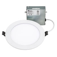 Topaz 6-inch 12W Round Slim Fit LED Recessed Downlight, 5CCT selectable 2700K–5000K, IC rated, dimmable to 5%, ultra-thin design with remote J-box – 20 pack. - Available at Electrical Marketplace