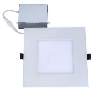 6" Square CCT Selectable, LED Slim Fit Recessed Downlight, 15W