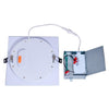 Topaz 6-inch Slim Fit LED recessed downlight with square trim, 5 CCT selectable, ultra-slim design, and remote J-box for easy installation