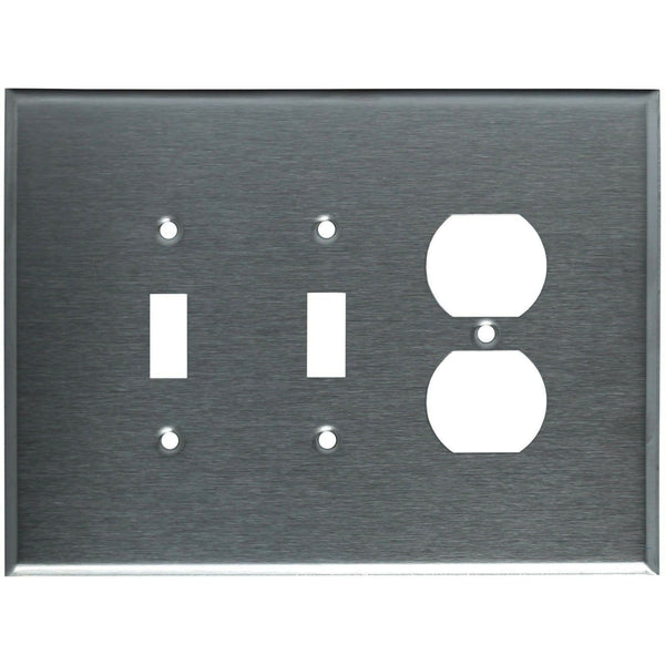 3-Gang Combo Wall Plate | Over-Sized | Toggle/Toggle/Duplex