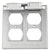 2 Gang Vertical Double Duplex Receptacle Metal Cover
